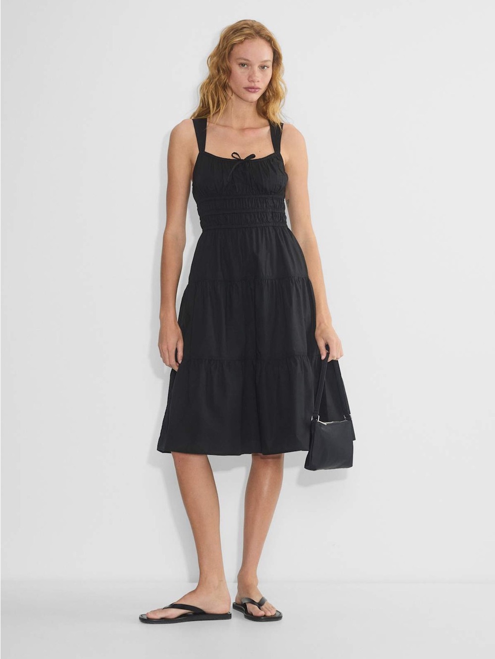 Aritzia Sunday Best Martine Poplin Midi dress minimalist streetwear wedding XS